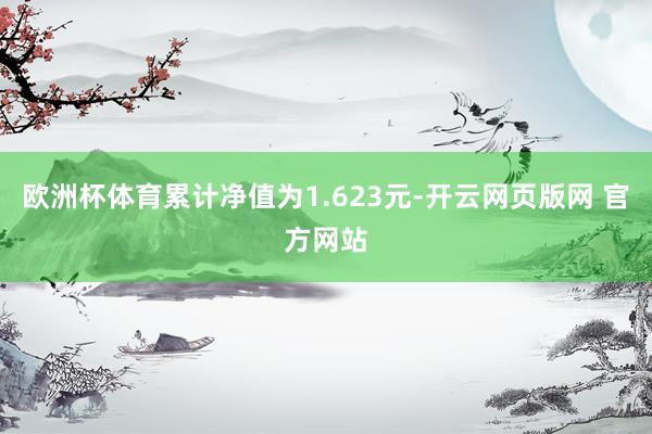 欧洲杯体育累计净值为1.623元-开云网页版网 官方网站