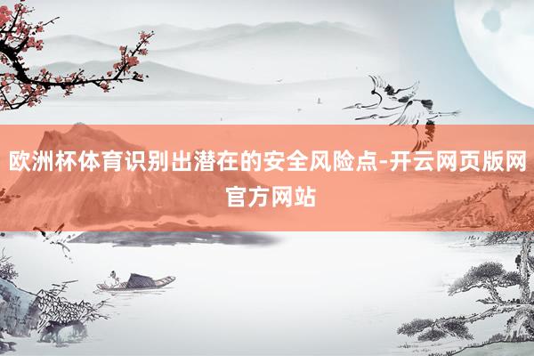 欧洲杯体育识别出潜在的安全风险点-开云网页版网 官方网站